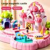 Magnetisches Schloss Spielset für Kinder mit realistischen Puppenfiguren für kreatives fantasievolles Spielen