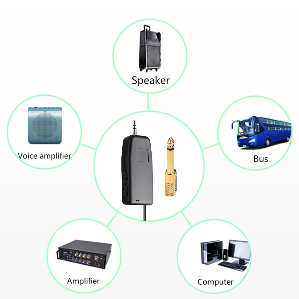 Mikrofon krawatowy bezprzewodowy 2.4G Mikrofon nagłowny Mikrofon z odbiornikiem do wzmacniacza Głośnik głosowy Nauczanie Przewodnik turystyczny