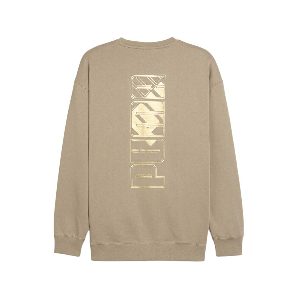 Puma Metallic Relaxed Sports Casual Crew Neck Pullover Long Sleeve Sweatshirt Men sweatshirt 634675-55