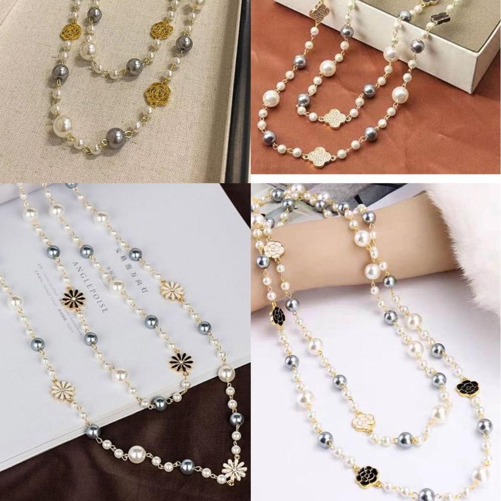 Korean Pearl Necklace: Luxurious Long Sweater Chain for Autumn/Winter