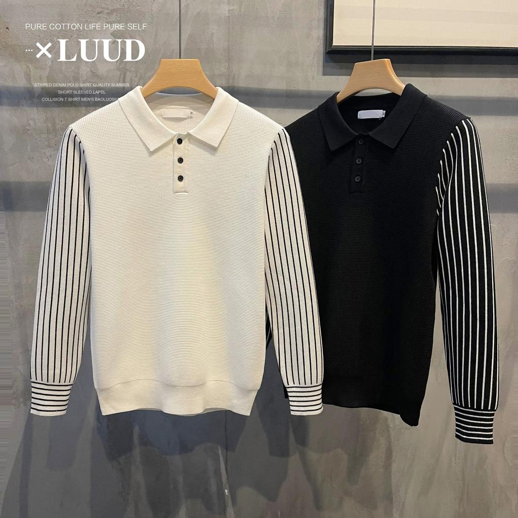 Fleece-lined Fake Two Pieces Sweaters Men's Autumn and Winter New Fashion Casual Shirt Collar Sweater Thermal Bottoming Shirt