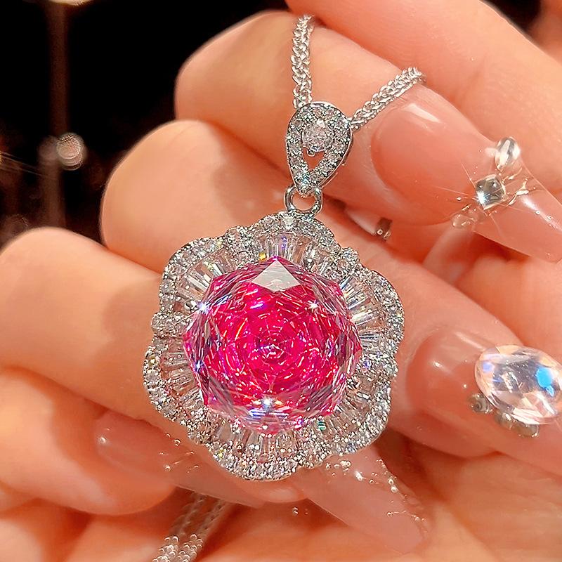 Jewelry Copper Bottom Gold-Plated Millennial Cut Dragon Fruit Color Temperament Light Luxury Suit Women 16-12M