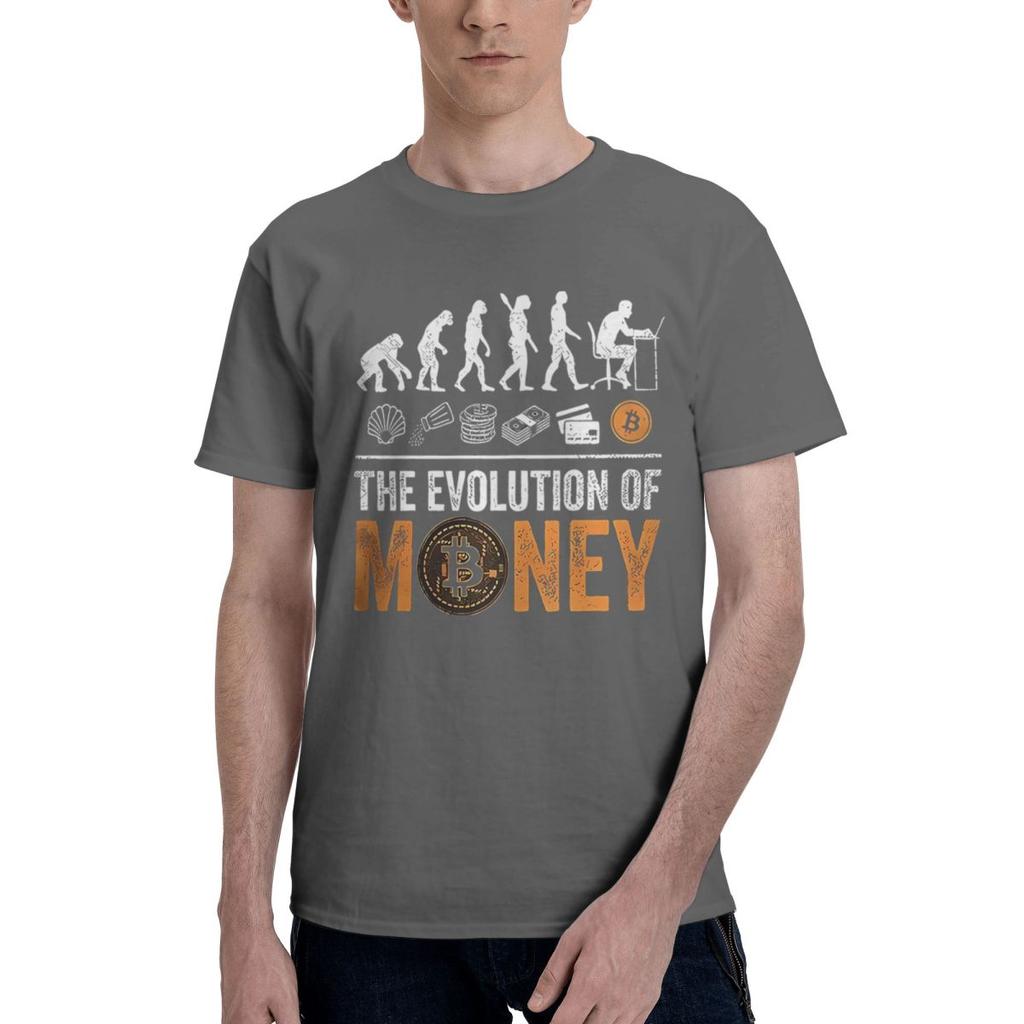 Bitcoin Evolution 100 Cotton Casual Breathable Confortable Vintage Mens Clothing Brands Men TShirt