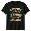 Camping Is Awesome Mens T-Shirt Beer Camping Gift For Him
