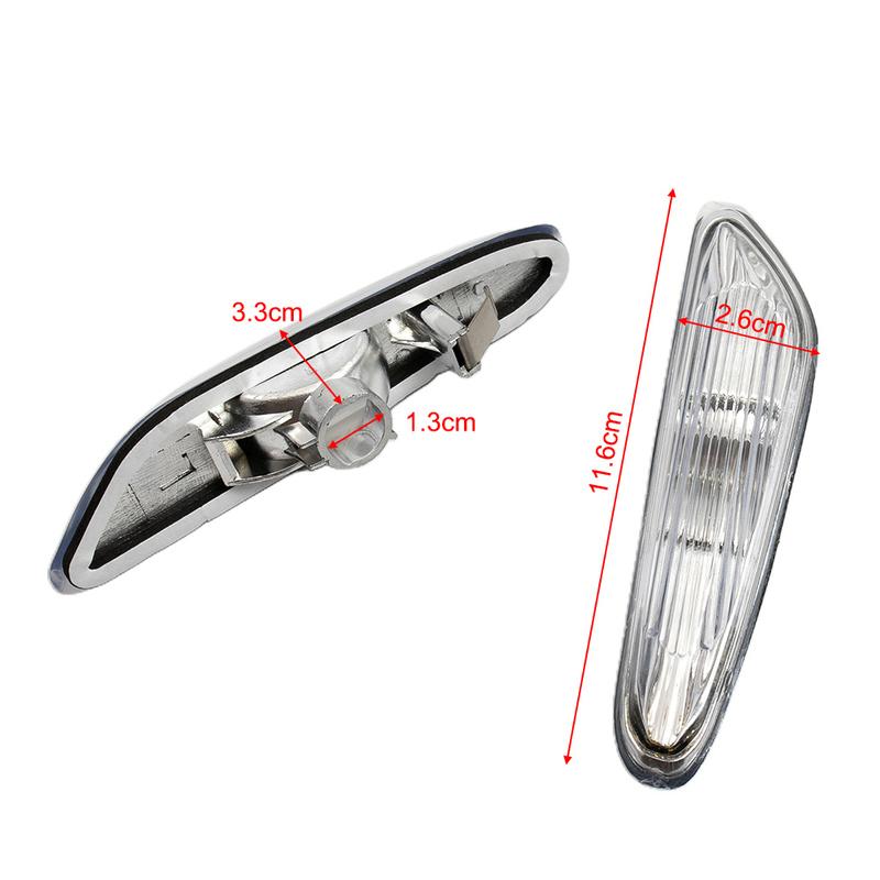 1Pair Of New Side Marker Light Turn Indicator Lamp For BMW E46 E60 E61 E83 Front /left/right No Bulbs Brand New