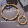 Collier superposé Hip Hop Collier punk créatif en métal Collier ras-du-cou torsadé Accessoire de bijoux