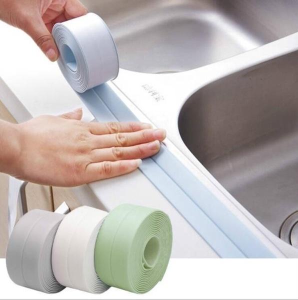 Home PVC Material Sink Crack Strip Kitchen Bathroom Bathtub Corner Sealing Tape Waterproof Mold