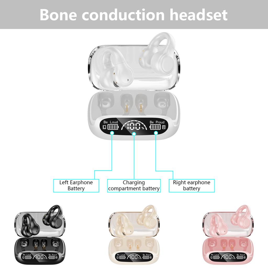 Waterproof TWS Bluetooth-compatible 5.3 Headphone with Clear Voice Calls Noise Cancelling Bone Conduction Headset