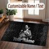Benutzerdefinierter Teppich Elvis Presley Muster Druck Name Text Weicher Rutschfester Bodenbelag für Heim-Innenraumdekoration