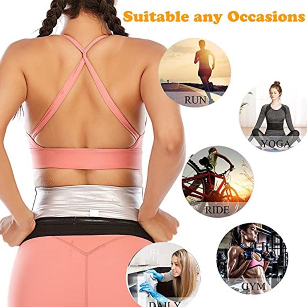 1pc Waist Trimmer Belt for Women, Zipper Sauna Belt for Fat Burning, Body Shaping & Abdominal Support, Fitness Abdominal Belt
