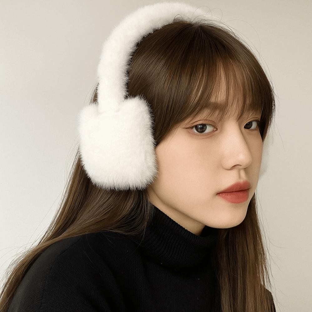 Winter Ear Protection Fluffy Ear Muffs Star/Heart/Cat Design Plush Earmuffs  Girl Gifts