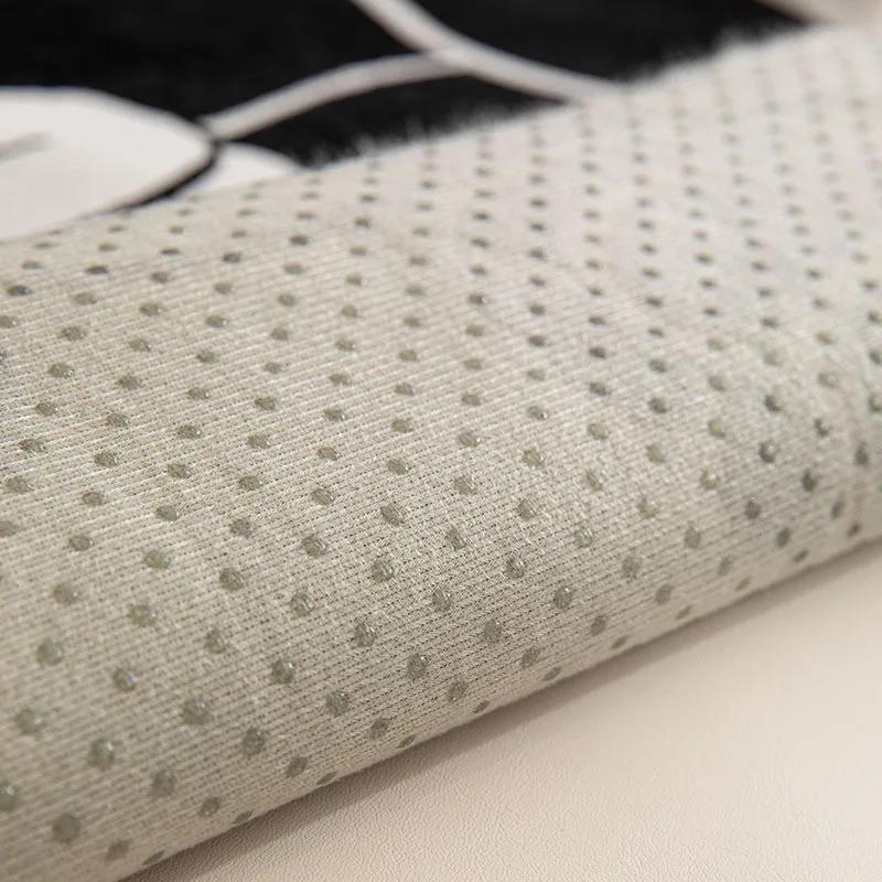 Copridivano invernale in ciniglia Cuscino per divano di forma irregolare Universale per quattro stagioni Tappetino antiscivolo per divano Copridivano con bordo in peluche jacquard