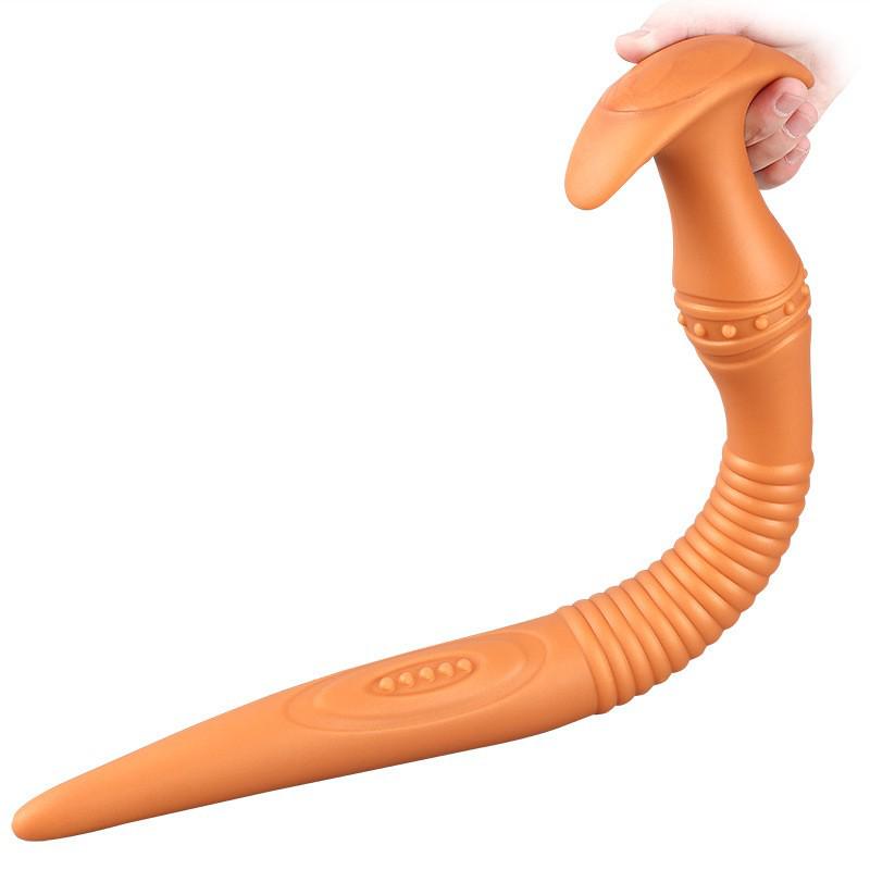 Versatile Eel-Shaped Anal Dilator and Massage Stick for Adults