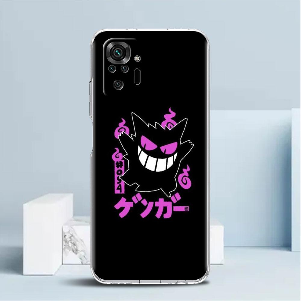 

KV3142_Милый прозрачный чехол с покемоном Gengar для Xiaomi Redmi Note 11 Pro 10 9 9S 8 8T 7 9A 9C 9T 10 10C K40, мягкий чехол для телефона Redmi Note 11