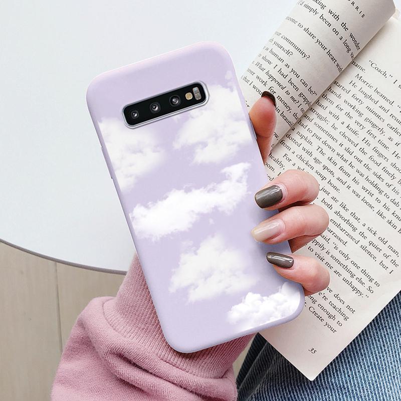 Case For Samsung Galaxy S10 S 10 Plus S10E Phone Cover Cute Cartoon Candy Painted Soft TPU Coque For Samsung S10 S10+ S10E Funda
