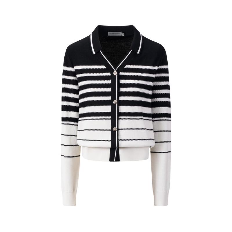 Giovanni Valentino Women's Colorblock Stripe Wool Knit Cardigan