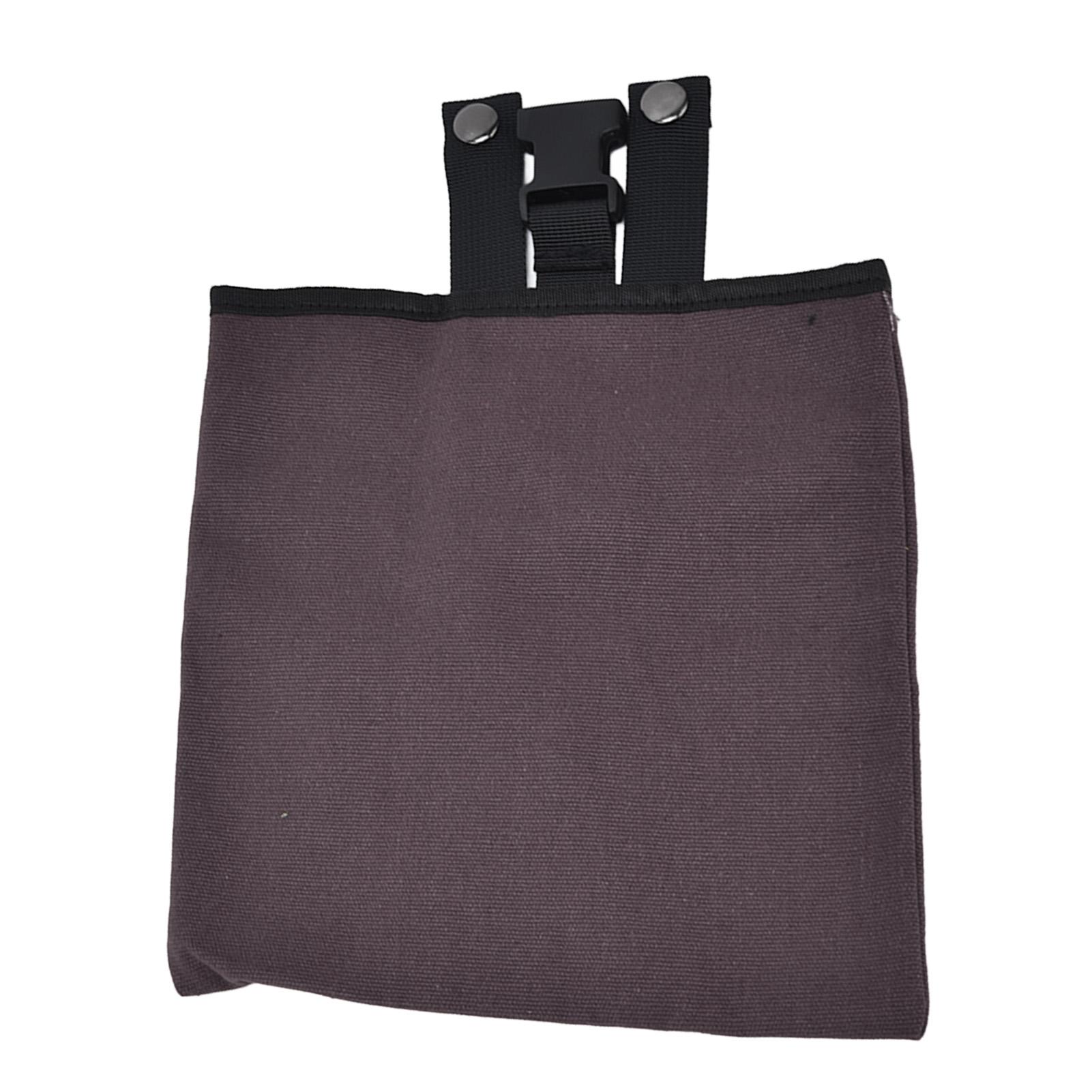 Foraging Bag Canvas Foldable Portable Thick Unique Simple Appearance Belt Fruit Picking Pouch for Outdoor CampingBrown