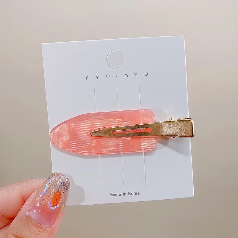 1pcs Acetate Seamless Hairpin  Acrylic Alligator Hair Clips, Cute Bangs Hair Accessories For Women,Fall,Travel, Hair Too