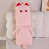 Cute Soft Cat Plush Toys Cartoon Animal Long Cat Pillow Leg Clamp Washable Sleeping Companion Throw Pillow