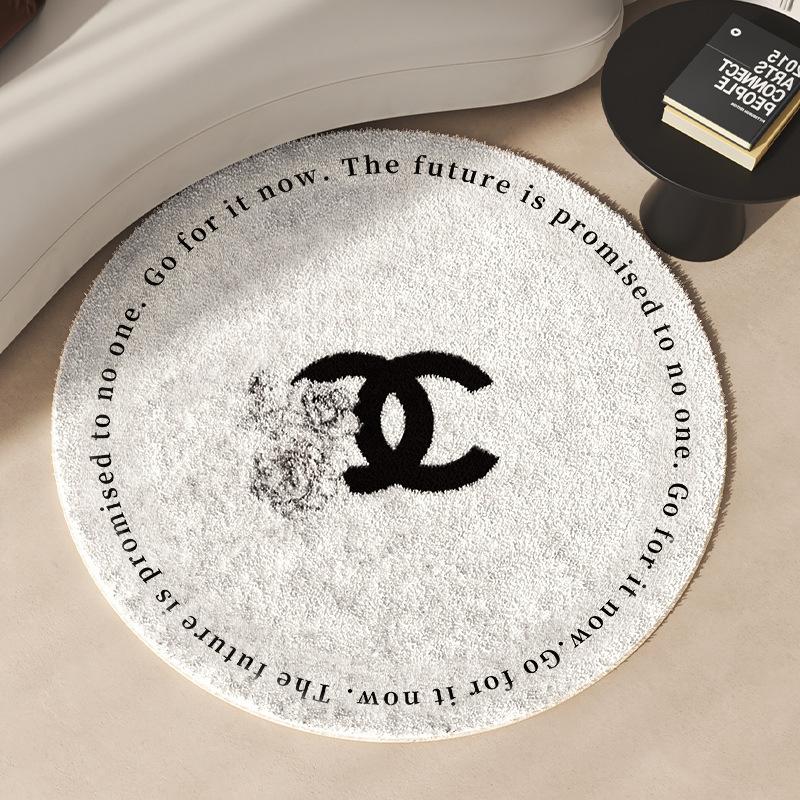 Vintage Pattern Luxury Round Carpet Elegant Aesthetic Bedroom Study Cushion Table Chair Mat Dressing Table Mat Home Decor