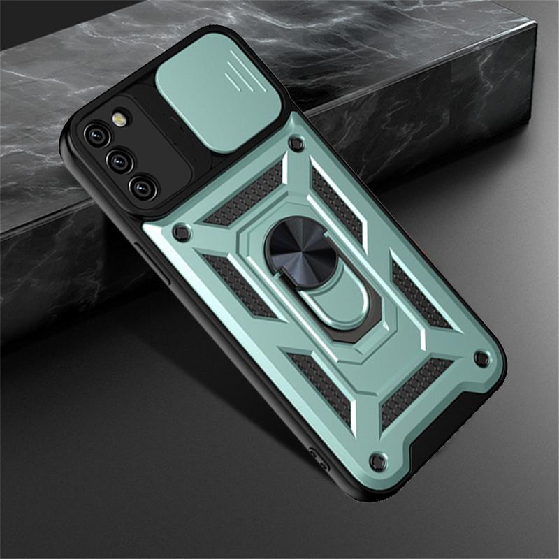Military Grade Shockproof Armor Case For Samsung Galaxy S22 Ultra S21 Plus A13 A12 A22 A33 A53 A73 A32 A52 A51 4G 5G Slide Camera Lens Ring Cover