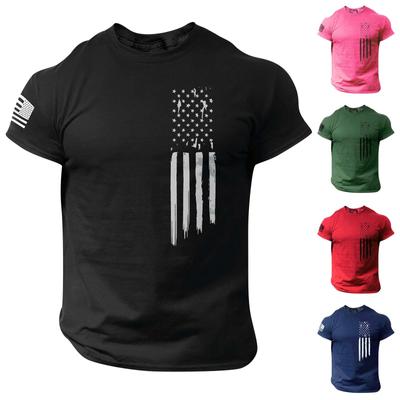 Men's Street  Muscle Short Sleeve Print Personality Fashion Fashion T-Shirt