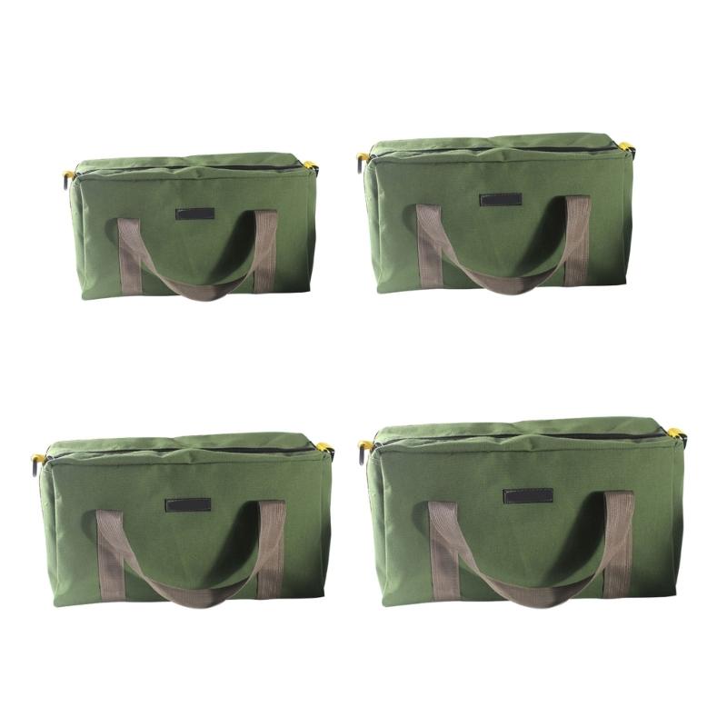 Large Capacity Handbag Tool Storage Bag Power Tool Organizers Pouches Heavy Duty Canvas Tool Bag Wide Mouth Tool Bag
