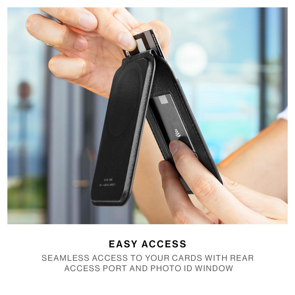 Suport activ pentru portofel Suport magnetic cu suport pentru card MagSafe pentru iPhone 12 Super sigur și ultra subțire Conține 4 carduri Material durabil și reciclat