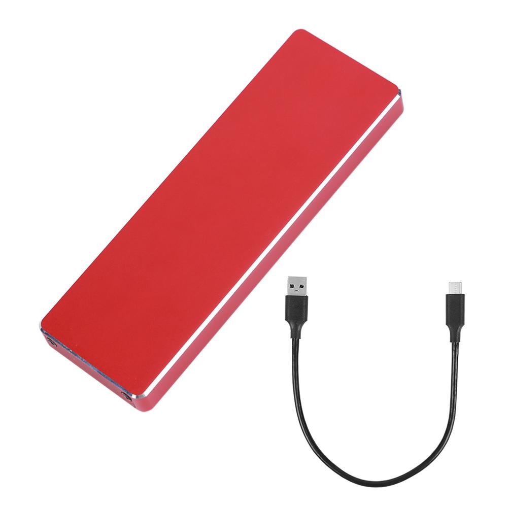 

Professional M.2 NGFF SATA Hard Disk Case for 2230/2242/2260/2280 NGFF B-Key B+M Key SSD External Enclosure Case красный