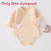 Baby Cotton Romper With Air Layer For Newborns Safe Breathable Infant One Piece For Spring Autumn