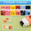 Sooez 12 Pack Pencil Erasers, Cute Erasers Pencil Eraser with Clean up Roller Pencil Eraser Shaving Roller Case Erasers for Party Favors Gift