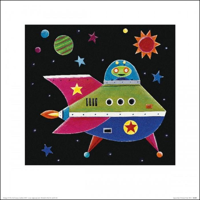 Papírový tisk Simona Harta Spaceship II