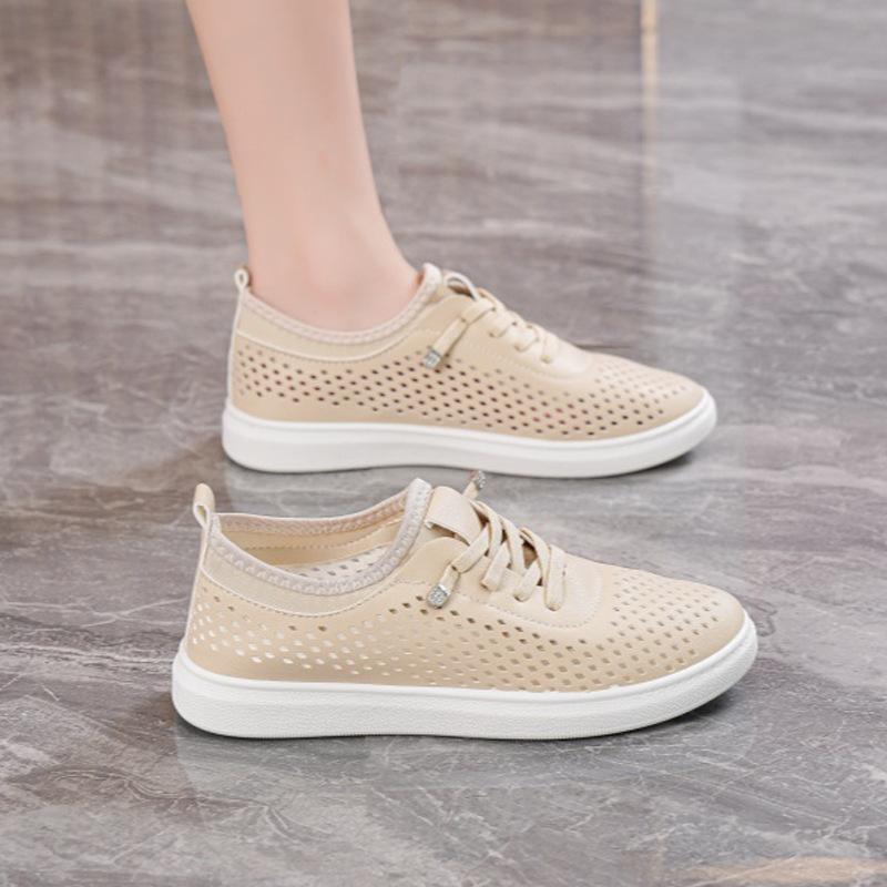 Women'S Casual Flat Tennis Shoes,Women'S Skateboard Shoes, Women'S Casual Sneakers with Hollowed-Out Minimalist Fashion