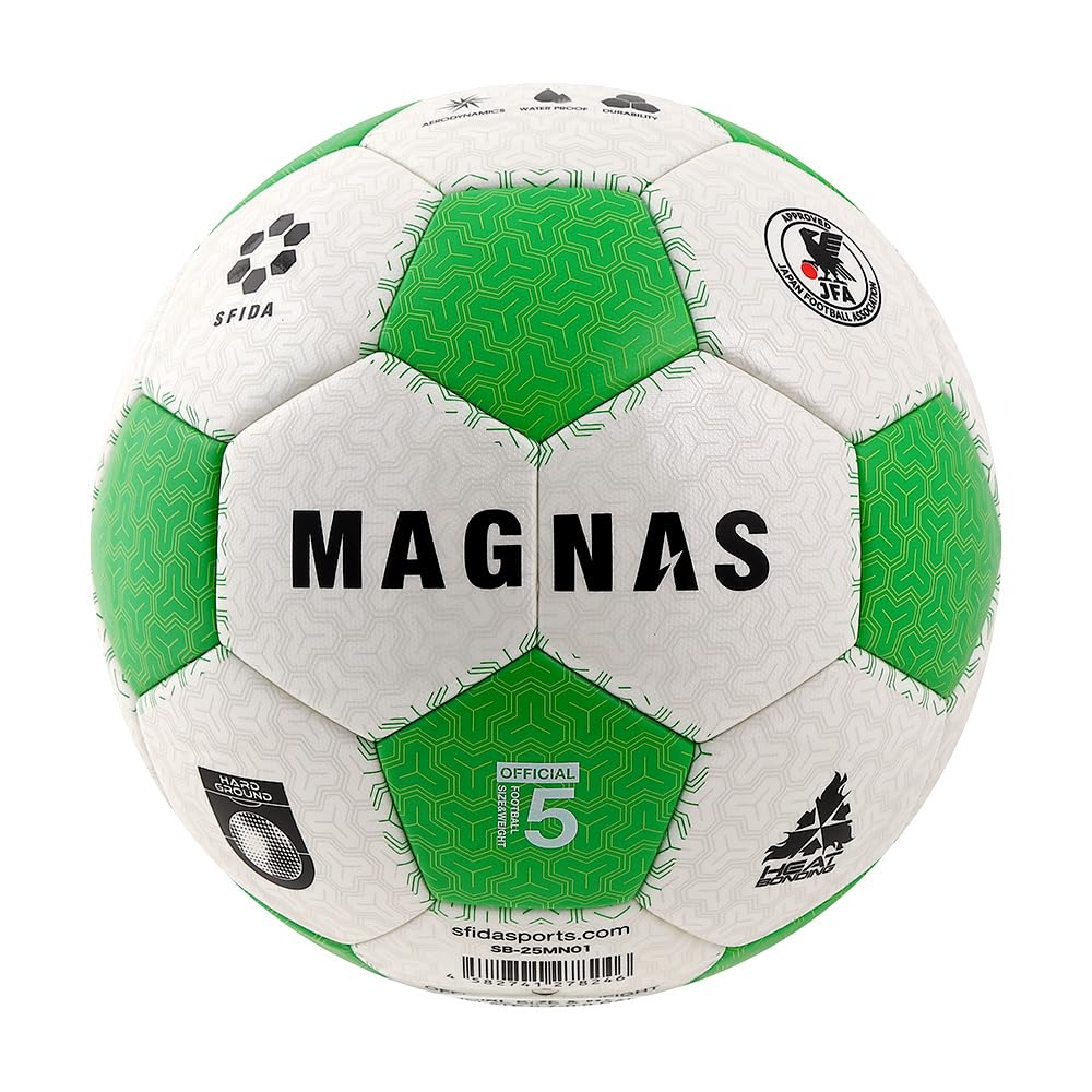 

[JFA Certified | Size 5 Ball] SFIDA MAGNAS Soccer Ball, Official Practice Ball, for Junior High, High School, and Adults (White/Brown)