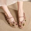 Breathable Mesh Women Ballet Flats Flower Embroidered Mary Jane Shoes Woman for Ladies Casual Round Toe Brand Designer Footwear