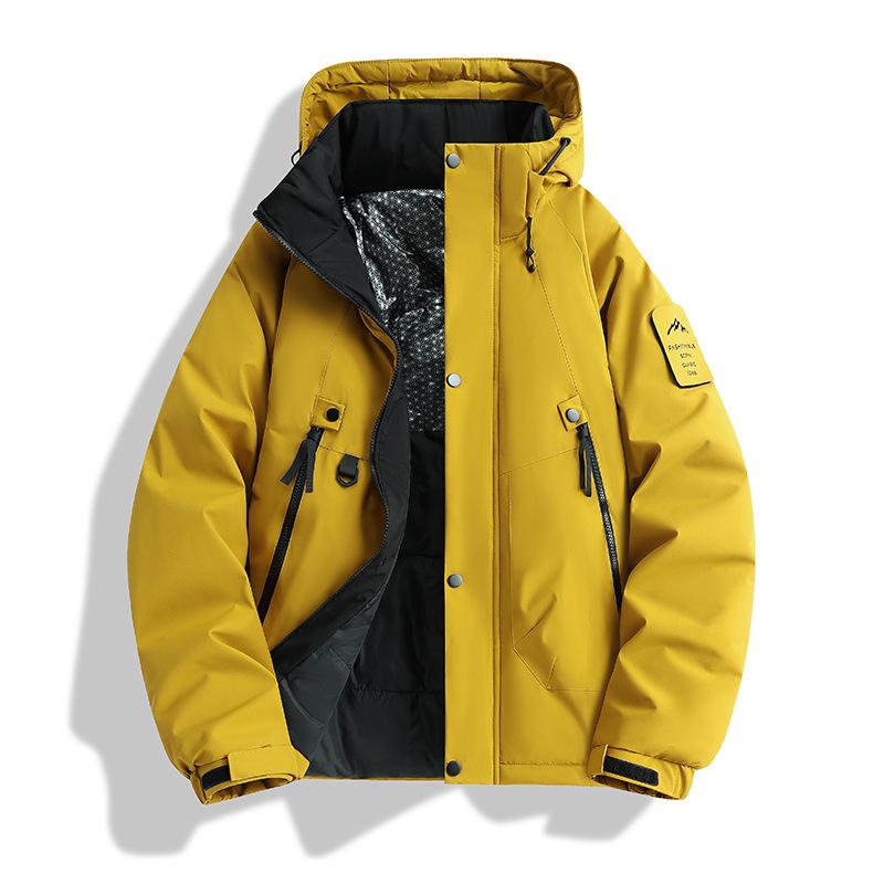 Unisex Heavyweight Hooded Winter Jacket - Thick, Warm, Casual Cotton Coat for Couples.
