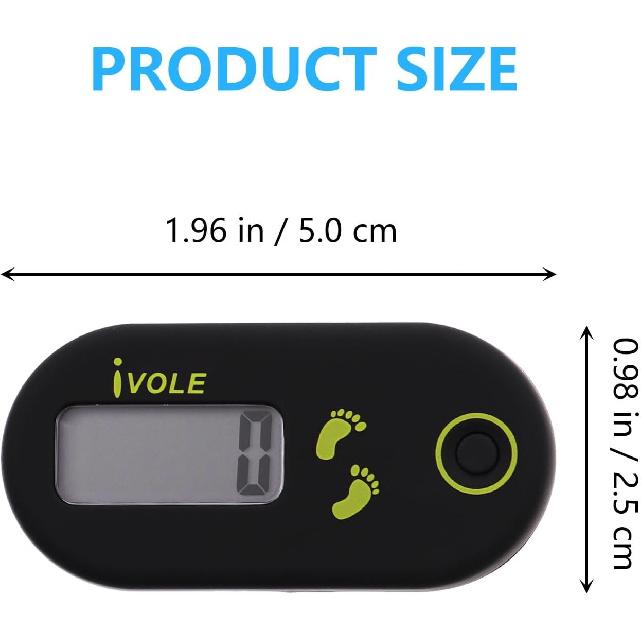 Veemoon 3D Digital Pedometer Accurate Step Counter Walking Distance Miles Calorie Counter Exercise Time Silent with Clip and Lanyard for Men Women