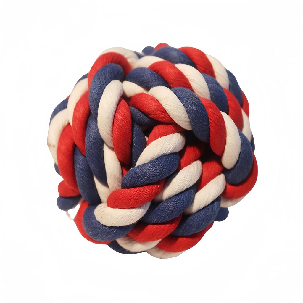Durable Cotton Rope Teething Ball for Pets