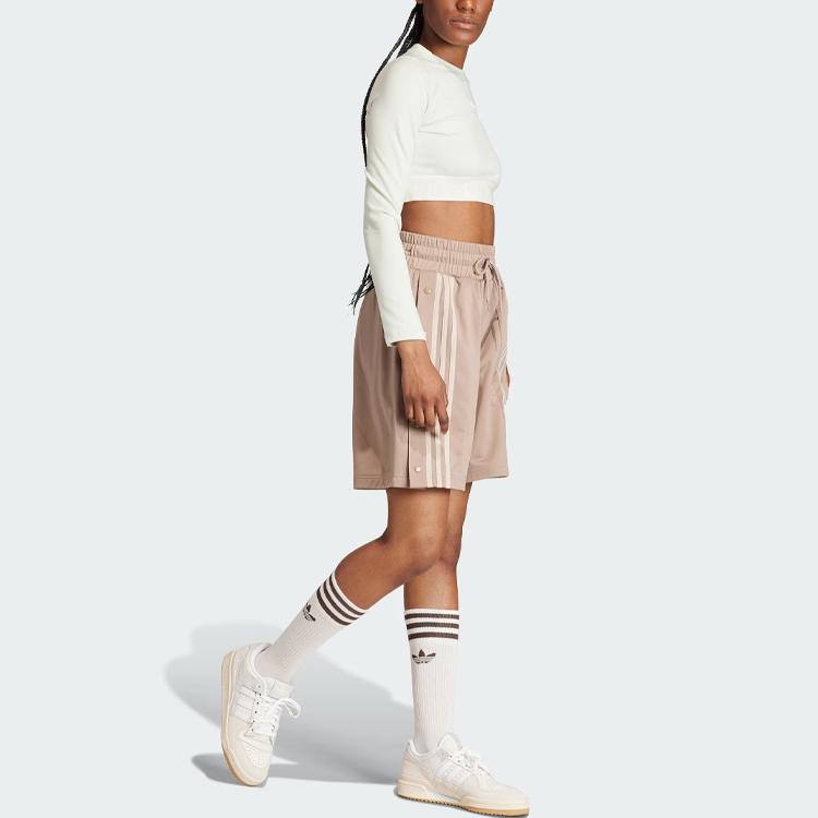 Adidas Originals Neutral Court Graphic Logo Print Sports T-Shirt Women Tops Linen-Green IS5268