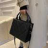 Large Capacity Women's Bag Diamd-shaped Grid Square Leather Shoulder Bag For Women Simple Retro Tote Bag Shopping Bag
