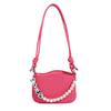 2025 Spring Fashion Versatile Commuter Pearl Chain Bag Solid Color Premium Ladies Crossbody Bag One Shoulder Saddle Bag