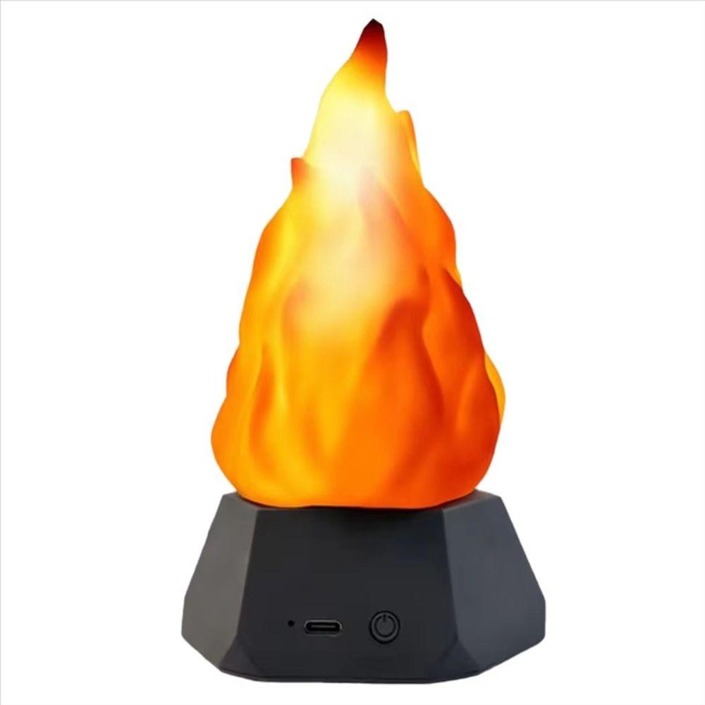 Waterproof Design LED Simulation Flame Light USB USB Desktop Nightlight  Outdoor Use