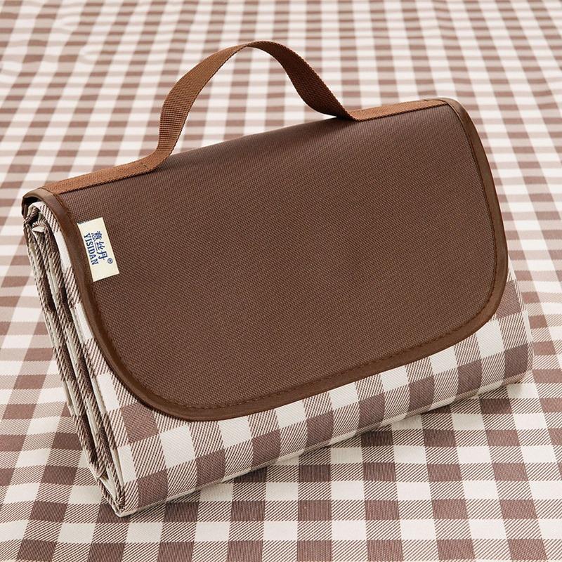 Outdoor Portable Picnic Blanket Waterproof Beach Cushion Mat Baby Sleeping Plaid Camping Mat Summer Travel Campingnkets 2 Size