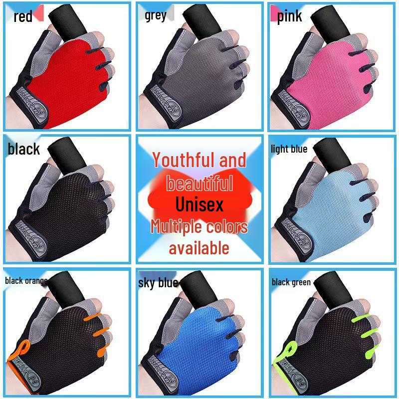 Unisex Halbfinger Atmungsaktive Rutschfeste Handschuhe für Outdoor-Fitness, Radfahren und Klettern.