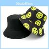 Trendy Smiley Face Fisherman Hat Cotton Breathable Waterproof Uv Protection For Summer Wear