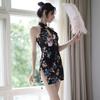 Sexy lingerie printed cheongsam nightclub tight hip cheongsam uniform temptation suit