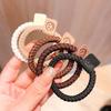 Korean Style Braided Hair Tie Scrunchie - High Ponytail Leather Cover, Customizable Logo