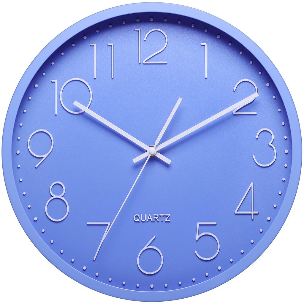 14 Inch Wall Clock Silent Quartz Analog Clock for Home Bedroom Living Room Decorative