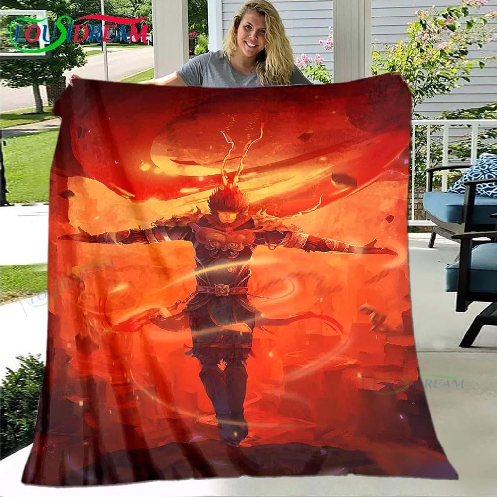 Role The Monkey King Printed Four Seasons Blanket Sofa Cover Travel Bed Plush Blanket Travel Office Break Blanket Birthday Gift