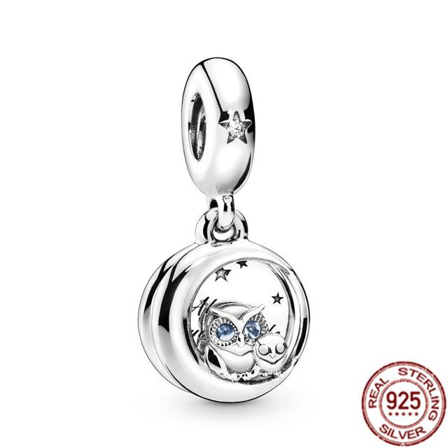 Anhänger mit mehreren Mustern für Armband/Halskette aus 925er-Sterlingsilber, Charm-Perlenschmuck, MOM, Festival